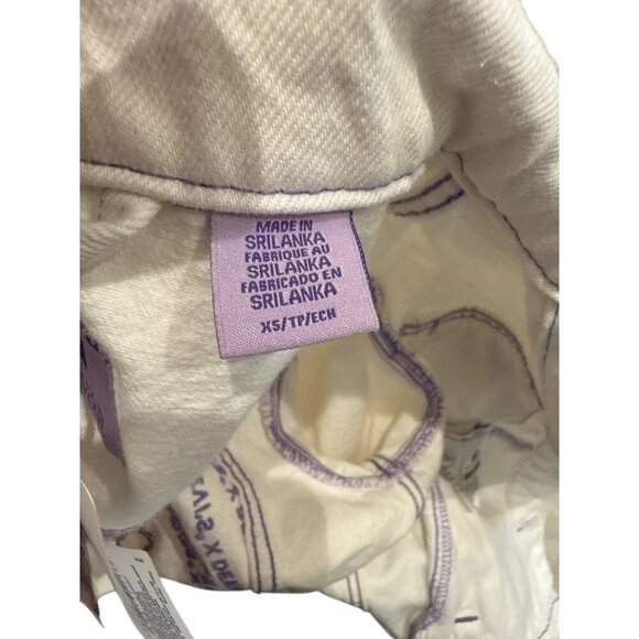 Levis x Deepika Padukone Colab White Denim Jacket with Purple Accents NWT - Picture 7 of 10